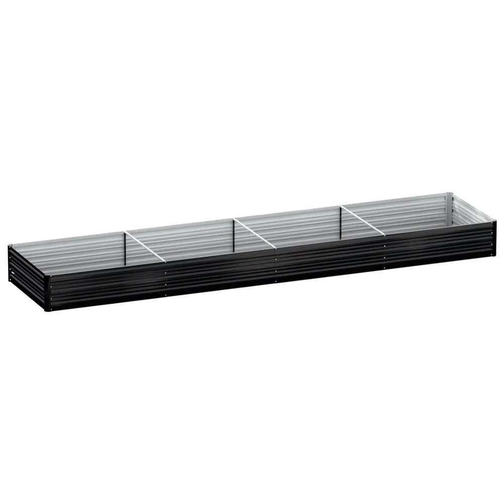 2 in 1 Galvanised Steel Raised Garden Bed (420x90x30cm)