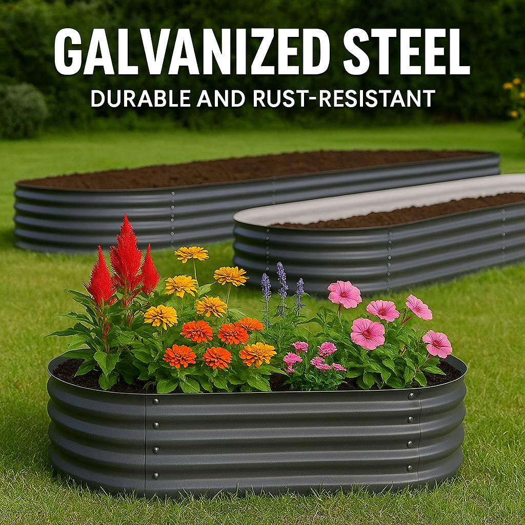 GALVANISED STEEL GARDEN BEDS