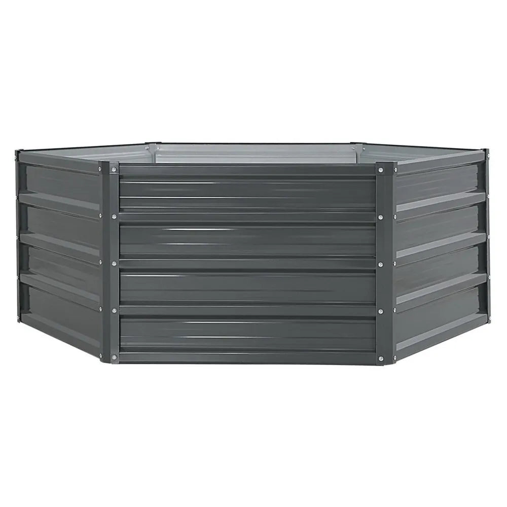 2 x Galvanised Steel Raised Garden Beds (130x130x46cm)
