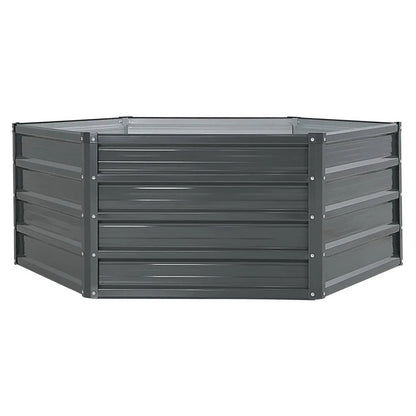 2 x Galvanised Steel Raised Garden Beds (130x130x46cm)