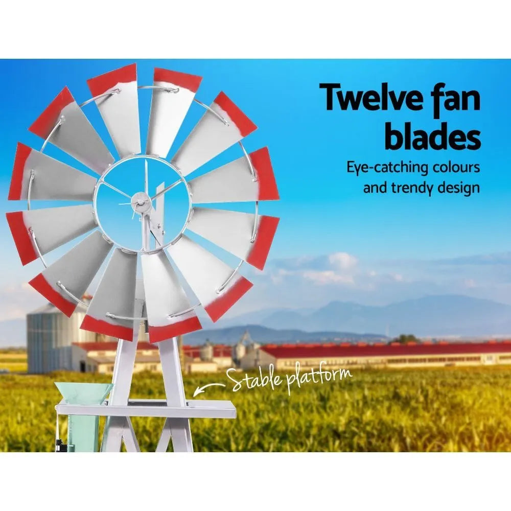 Garden Breeze Metal Windmill