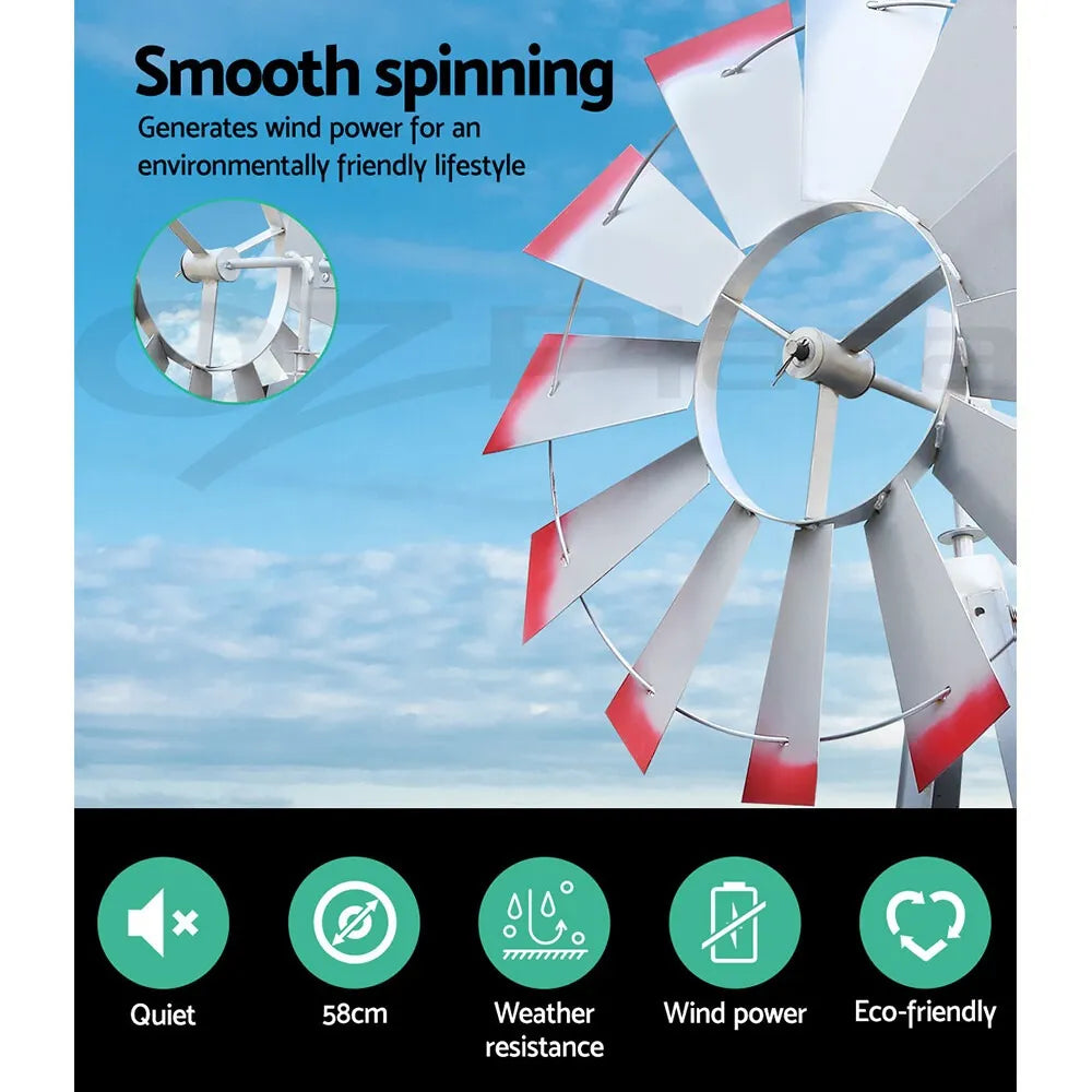 Garden Breeze Metal Windmill