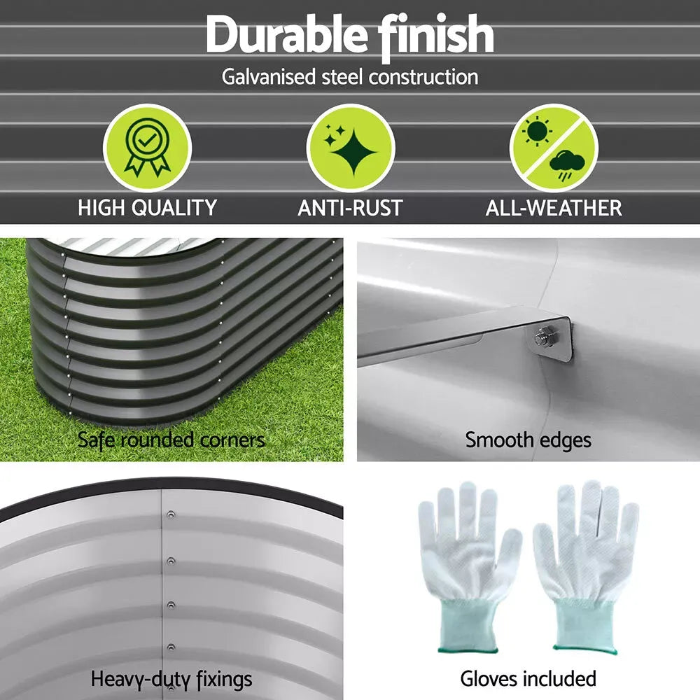 9 in 1 Modular Galvanised Steel Garden Bed