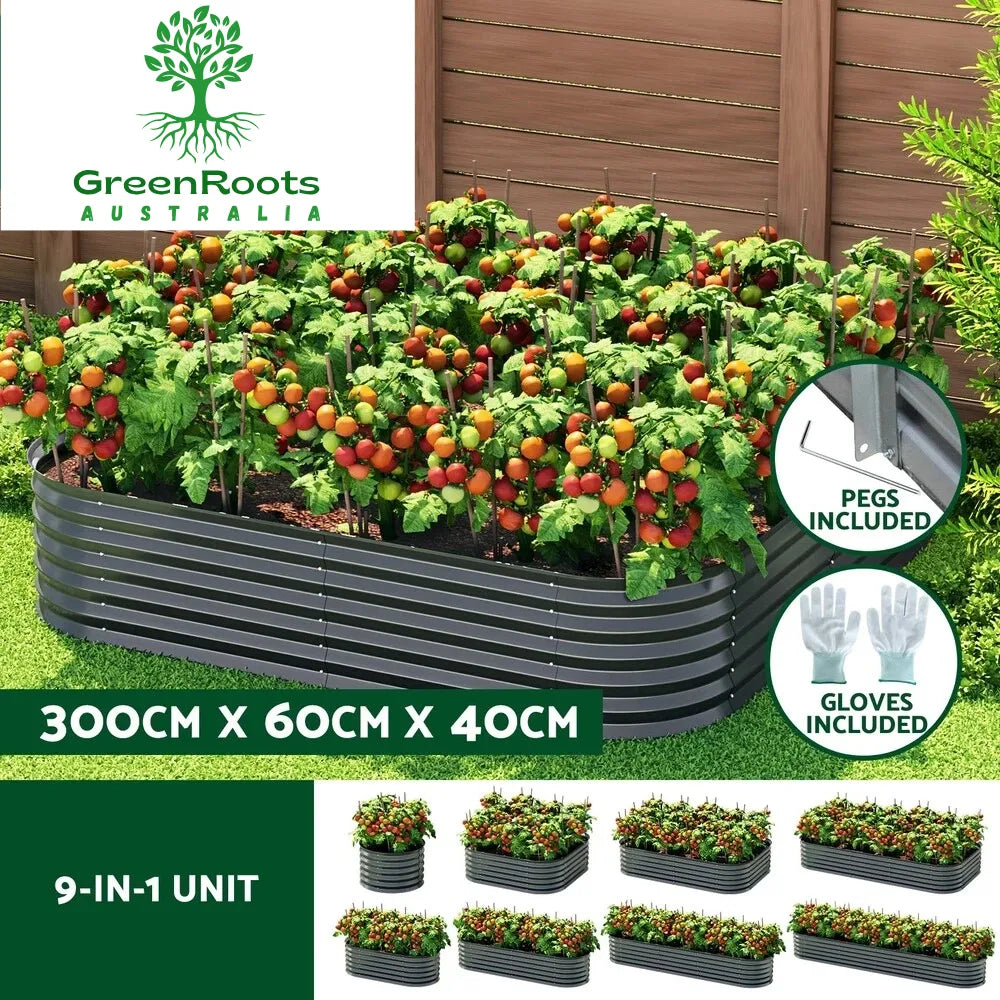 9 in 1 Modular Galvanised Steel Garden Bed