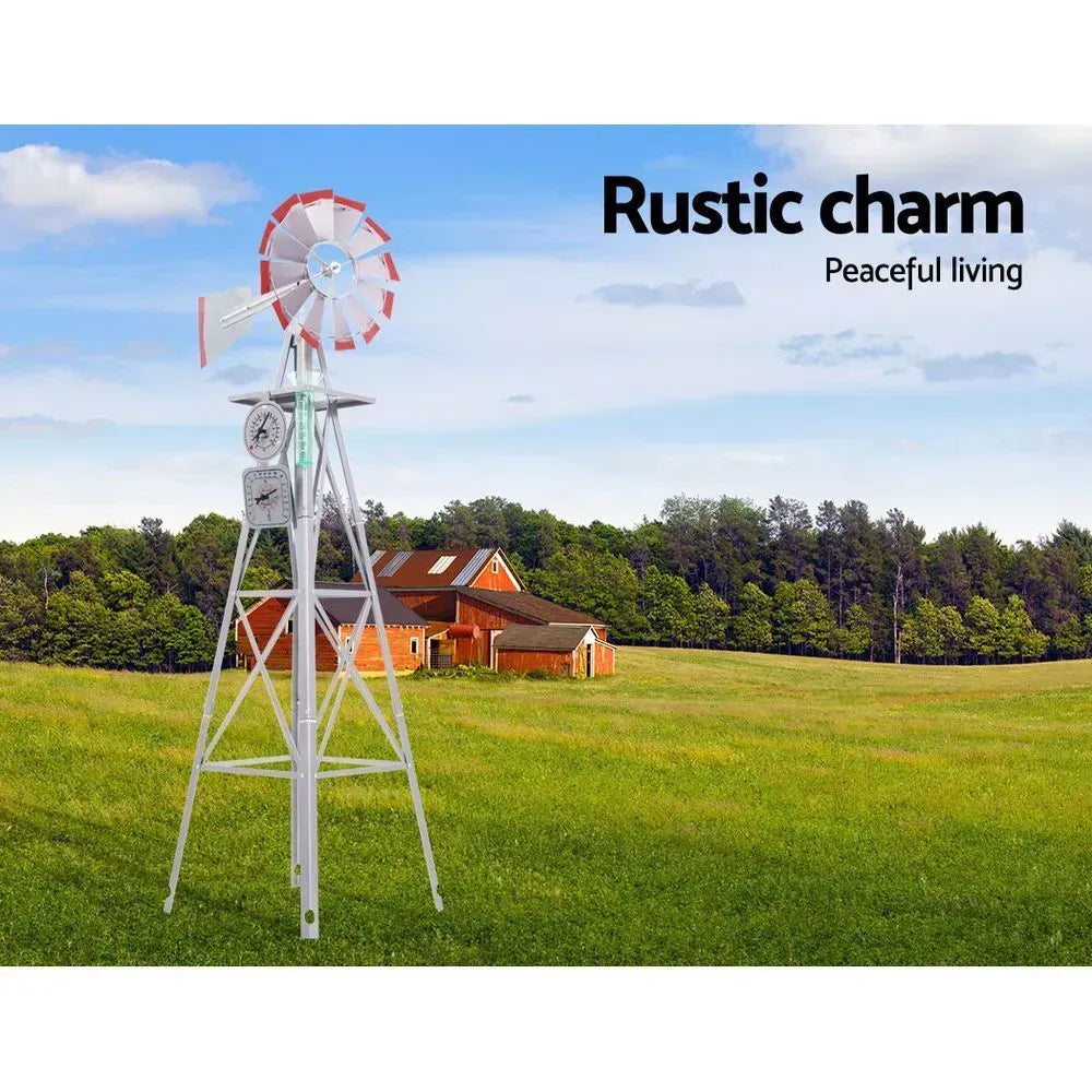 Garden Breeze Metal Windmill