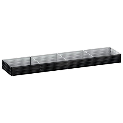 2 in 1 Galvanised Steel Raised Garden Bed (420x90x30cm)