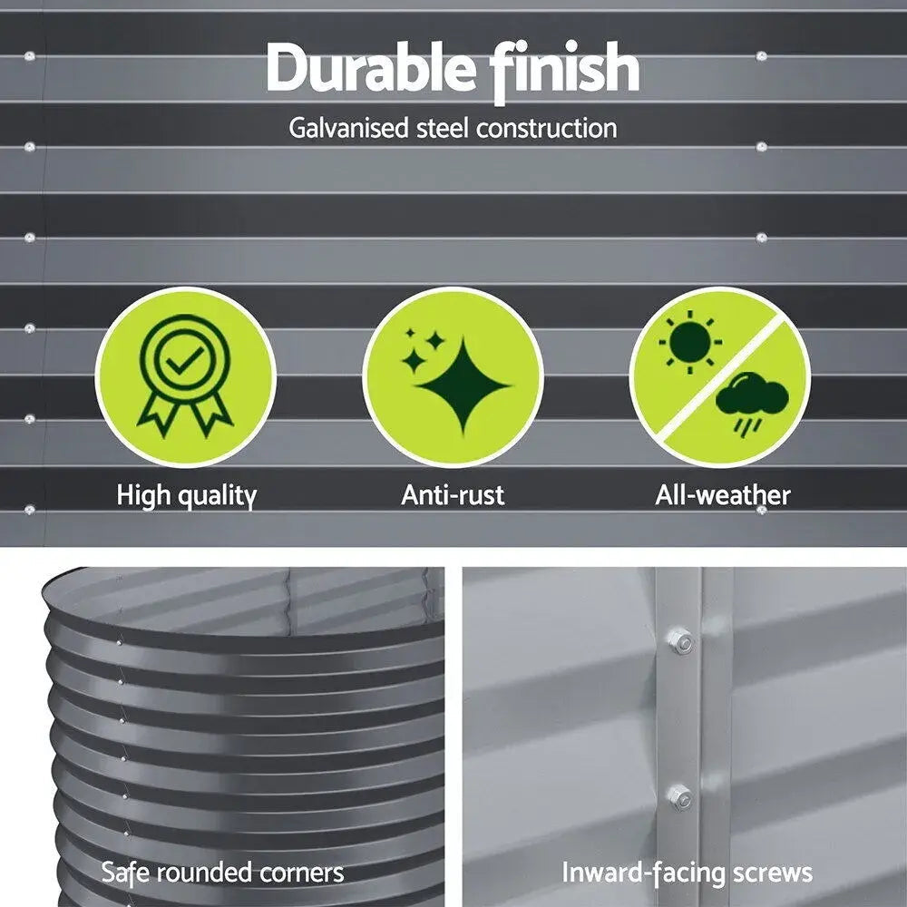 StrongSteel Raised Garden Bed (240/320x80x56cm)