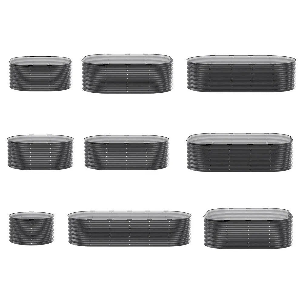 9 in 1 Galvanised Steel Raised Garden Bed (210x80x45cm)