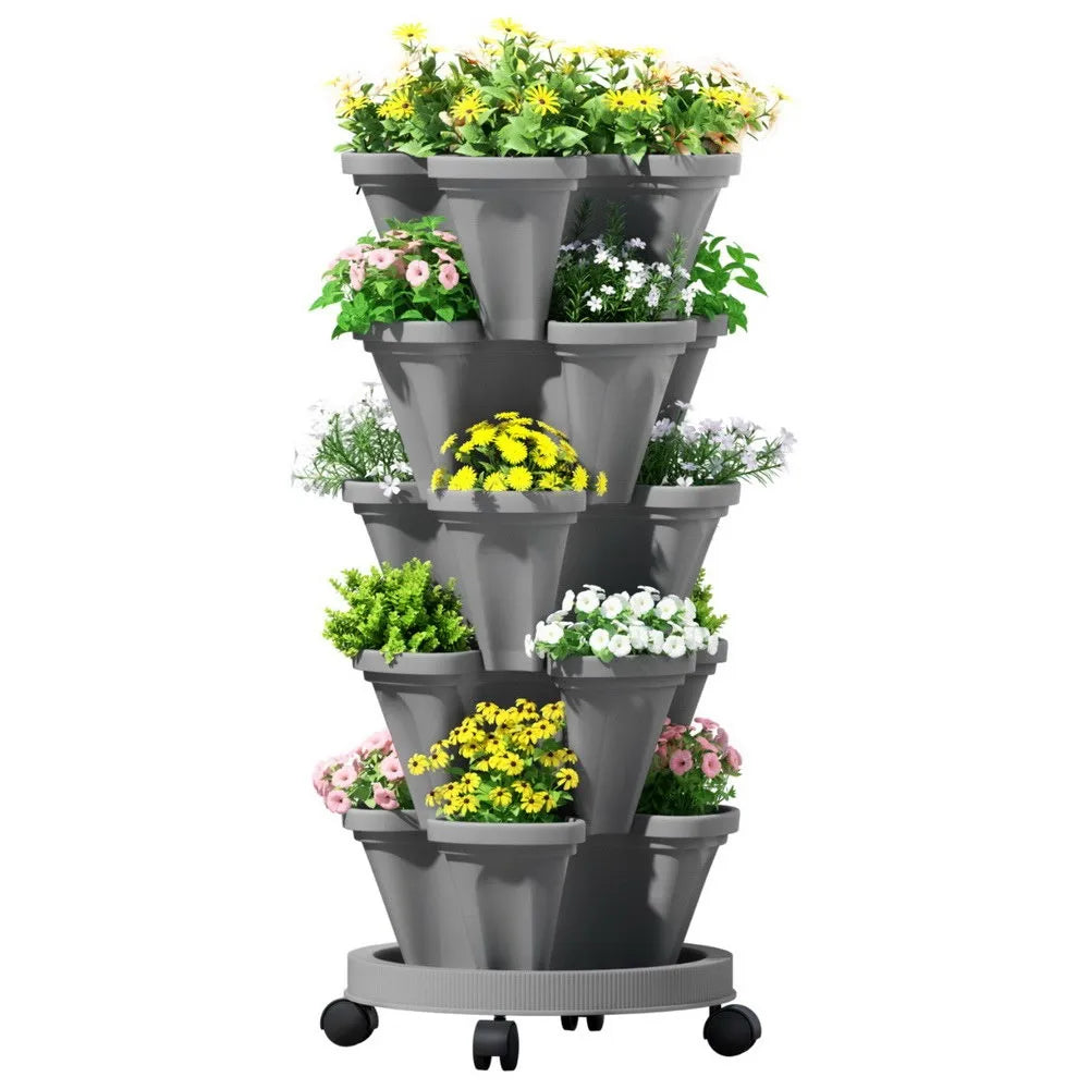 GreenRoots 5-Tier Vertical Planter with Auto-Drainage