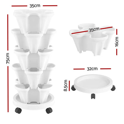GreenRoots 5-Tier Vertical Planter with Auto-Drainage