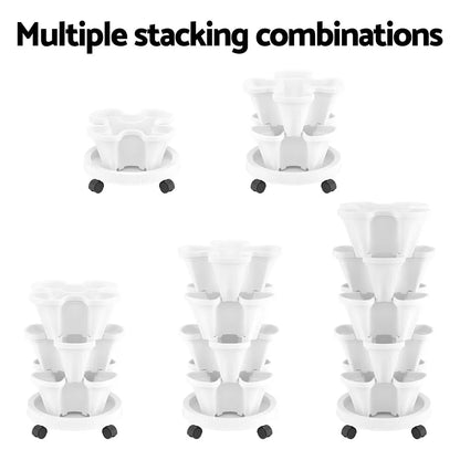 GreenRoots 5-Tier Vertical Planter with Auto-Drainage