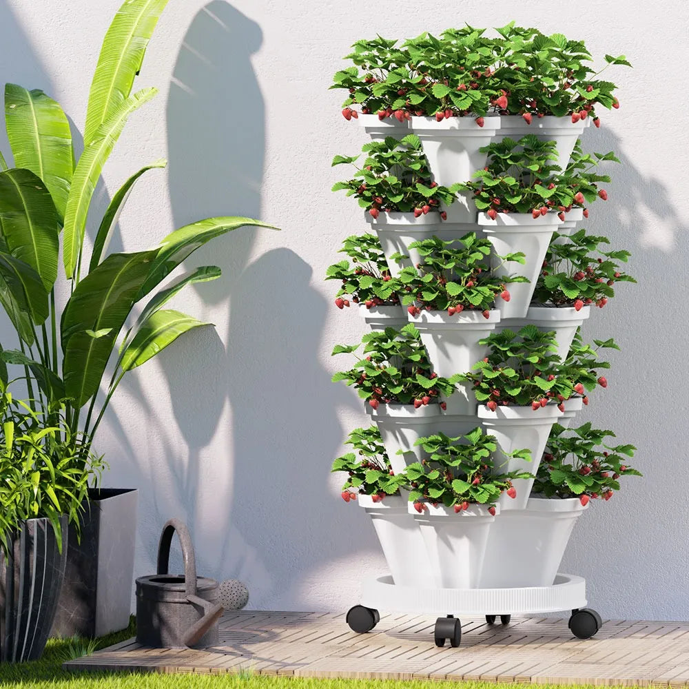 GreenRoots 5-Tier Vertical Planter with Auto-Drainage