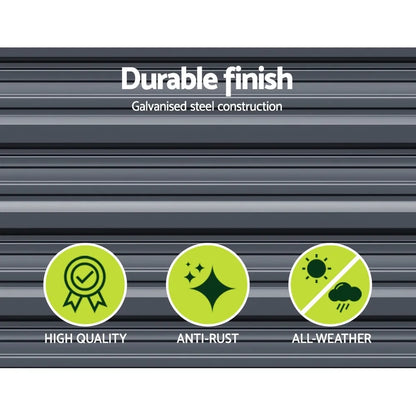 2 in 1 Rectangular Galvanised Steel Raised Garden Bed (320x80x77cm)